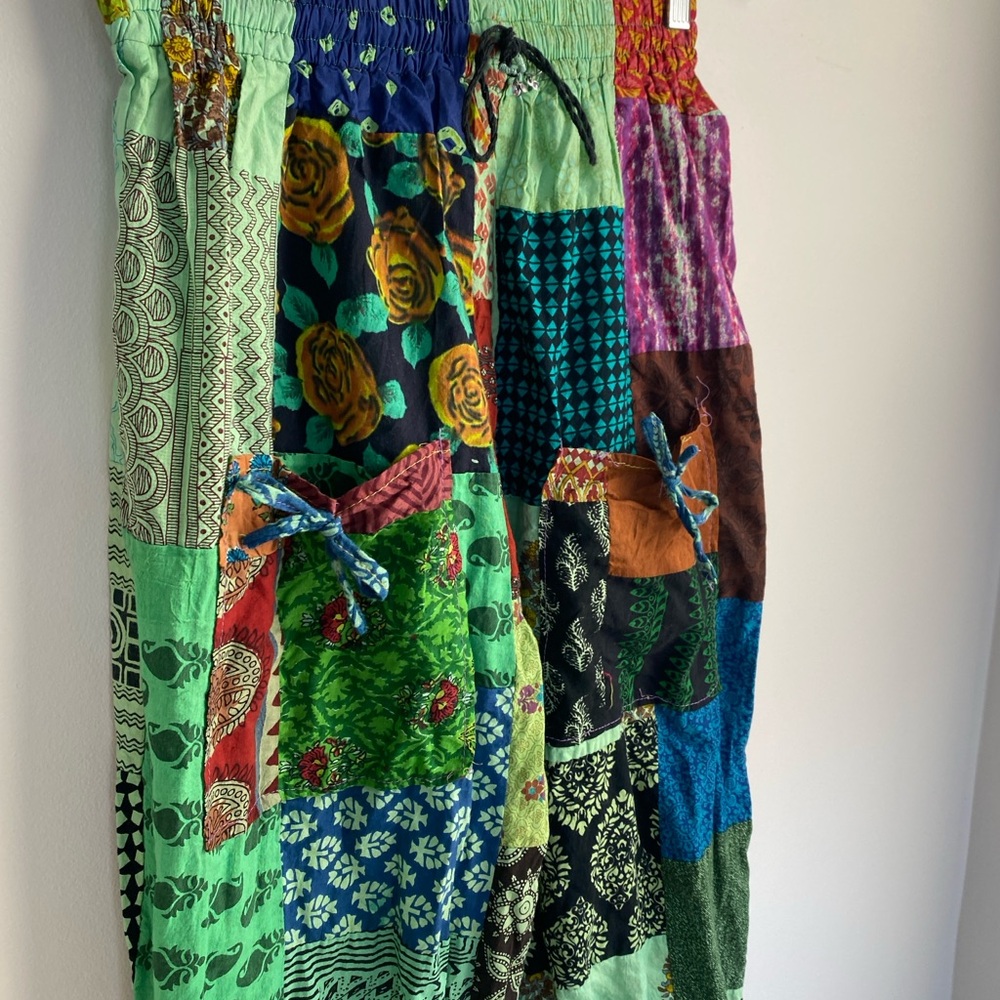 Yoga Peace Pants - Patchwork Multicolor Joggers - image 4